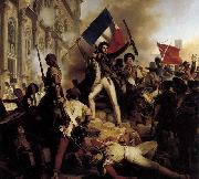 Jean-Victor Schnetz The Battle for the Town Hall oil painting reproduction